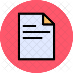 Text File Icon - Download in Rounded Style