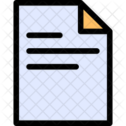 Text File Icon - Download in Colored Outline Style