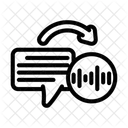 Text Speech Wave Icon