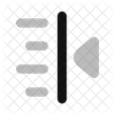 Text Indent Less  Icon