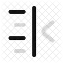 Text Indent Less Text Indent Less Text Icon