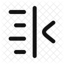 Text Indent Less Text Indent Less Text Icon