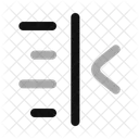 Text Indent Less Text Indent Less Text Icon