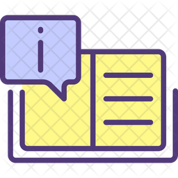 Text information Icon - Download in Colored Outline Style