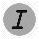 Text Italic Circle Icon