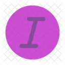 Text Italic Circle Icon