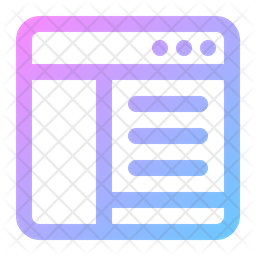 Text Layout Icon - Download in Gradient Style
