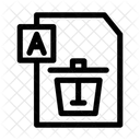 Text Datei Dokument Loschen Icon