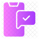 Text Message Smartphone Approve Icon