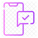 Text Message Smartphone Approve Icon