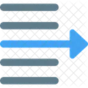 Text Nach Rechts Verschieben Symbol