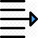Text Nach Rechts Verschieben Symbol