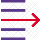 Text Nach Rechts Verschieben Symbol
