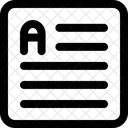 Textschaltflache Bearbeitungstools Textformat Icon