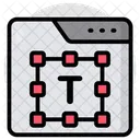 Text Tool Resize Tool Designing Tool Icon