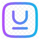 Text Underline Cross Underline Underline Text Icon