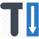 Vertikaler Texttyp  Symbol