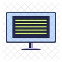 Textdokument auf Computermonitor  Symbol