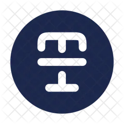 Texte croix cercle  Icône