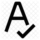 Texteditor Tool Rechtschreibprufung Rechtschreibprufung Symbol