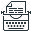 Texterstellung Schreiben Schreibmaschine Symbol