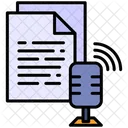 Texto Documento Microfono Icon