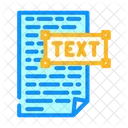 Texto Documento Natural Icono