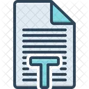 Texto Script Fonte Icon