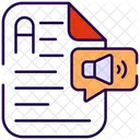 Texto A Voz Comunicacion Texto Icono