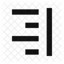 Texto alineado a la derecha  Icono