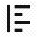 Texto alineado a la izquierda  Icono