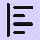 Alinear Texto A La Izquierda Alinear Texto A La Izquierda Alinear A La Izquierda Icono