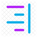 Alinhamento De Texto A Direita Alinhamento De Texto A Direita Alinhamento A Direita Ícone