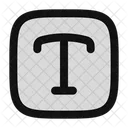 Cuadrado De Texto Texto Tipografia Icon