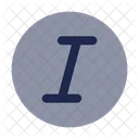 Círculo de texto en cursiva  Icono