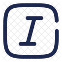 Texto cursiva cuadrado  Icono