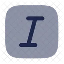 Texto cursiva cuadrado  Icono