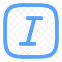 Texto cursiva cuadrado  Icono