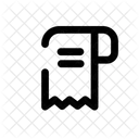 Texto De Recibo Dinero Dolar Icon