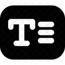 Texto Fuente Tipografia Icono