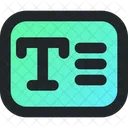 Texto Fuente Tipografia Icono