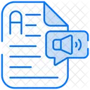 Texto Para Fala Comunicacao Texto Ícone