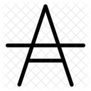 Tachado Texto Icono