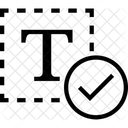 Text Select Tick Texto Verificado Verificado Ícone