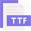 Ttf Formato Tipo Ícone