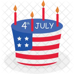 Th July Birthday Cake  Icon