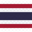 Thailande Drapeaux Iso Icône