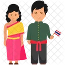 Thai Outfit Thai Clothing Thailand Dress Icon