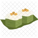 Thai Pudding With Coconut Topping Thai Dessert Food Icon