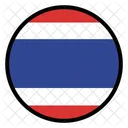 Thailand Land Flagge Icon